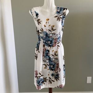 New Dynamite Robe Fit and Flare Workwear Dress Floral Medium M